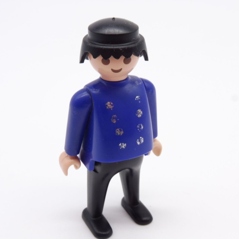 Playmobil Blue and Black Officer Big Belly 1900 worn
