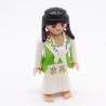 Playmobil 12016 Femme avec Robe Blanche et Verte Pieds Nus Chale Blanc