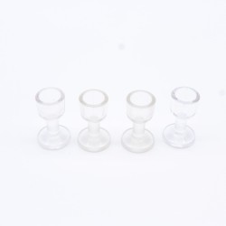 Playmobil 9071 Playmobil Lot de 4 Verres à pied Transparents