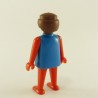 Playmobil Homme Africain Bleu et Rouge Bras Rouges Mains Fixes Vintage