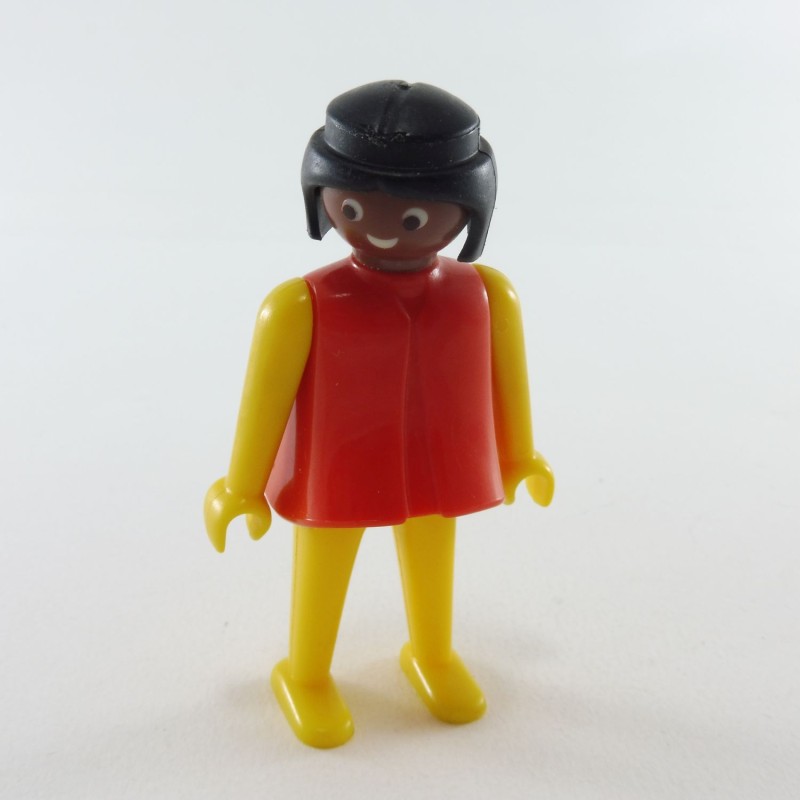 Playmobil 26836 Playmobil Femme Vintage Jaune et Rouge Mains Fixes Africaine