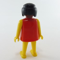 Playmobil Femme Vintage Jaune et Rouge Mains Fixes Africaine