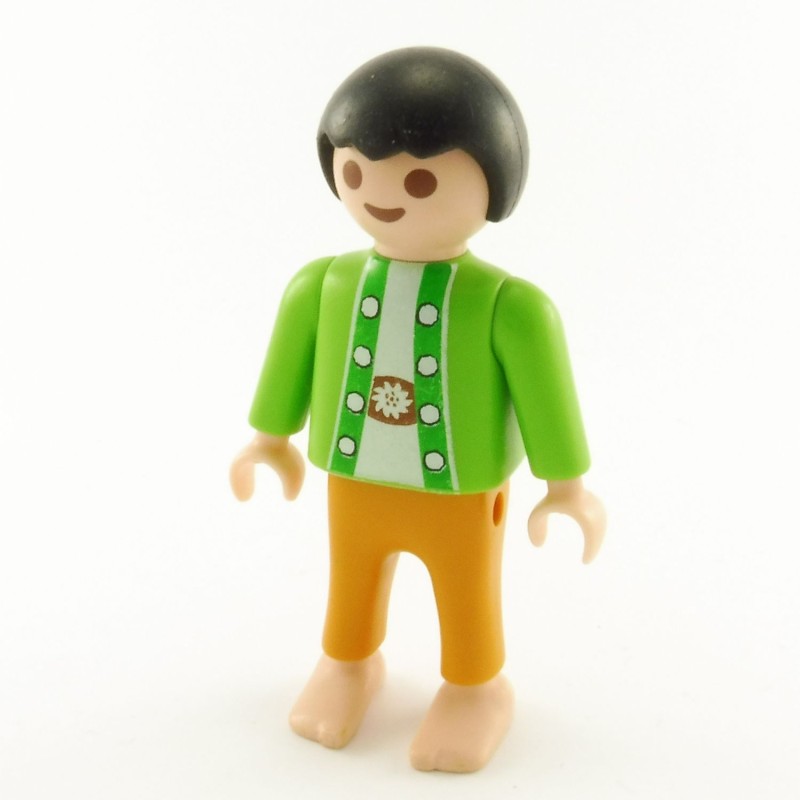 Playmobil 21956 Playmobil Enfant Garçon Orange et Vert Pieds Nus 4516