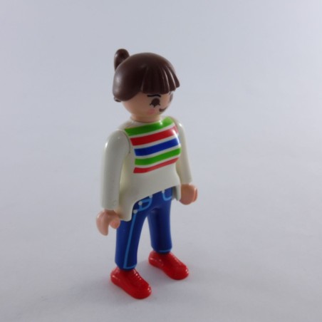 Playmobil 15476 Playmobil Woman White Jean Blue Tail of Horse