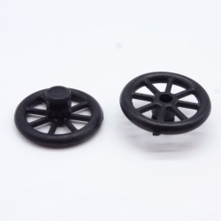 Playmobil 3784 Set of 2 Black Steering Wheels for Locomotive