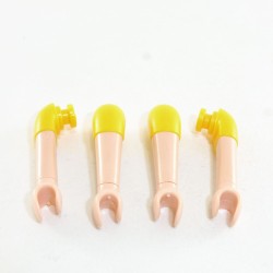 Playmobil 12314 Playmobil Lot of 2 Pair of Naked Arms Yellow Shoulders
