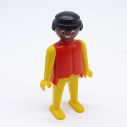 Playmobil 16723 Homme Africain Rouge et Jaune Bras Jaunes Mains Fixes Vintage