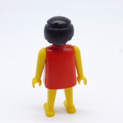 Playmobil African Man Red and Yellow Yellow Arms Fixed Hands Vintage