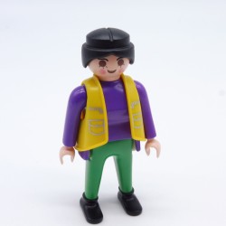 Playmobil 14089 Purple and Green Woman with Yellow Vest
