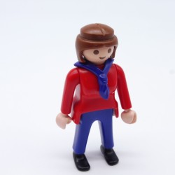 Playmobil 18398 Woman Modern Red and Blue Bow Blue