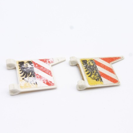 Playmobil 17942 Set of 2 Worn Vintage Flags