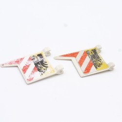 Playmobil Set of 2 Worn Vintage Flags