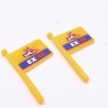 Playmobil 3206 Lot de 2 Drapeaux Expédition Polaire EX DI