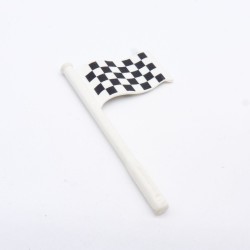 Playmobil 7725 Small Checkered Flag Clean Black White