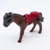 Playmobil 7316 Brown Horse 2nd Generation Red Saddle Knight