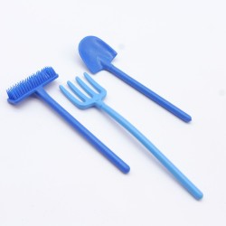 Playmobil 32846 Set of 3 Blue Gardener Tools Broom Shovel Fork