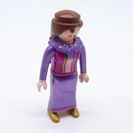 Playmobil 32906 Femme Moderne Robe Violette Chaussures Dorées