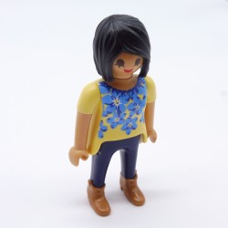 Playmobil 32907 Women Modern Yellow Top Blue Pants Brown Ankle Boots