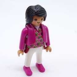 Playmobil 32909 Femme Rose et Blanc avec Gilet et Chaussures Roses