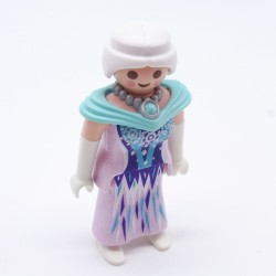 Playmobil 32910 Femme Princesse Violette et Blanc Col Vert Gants Blancs