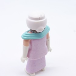 Playmobil Femme Princesse Violette et Blanc Col Vert Gants Blancs