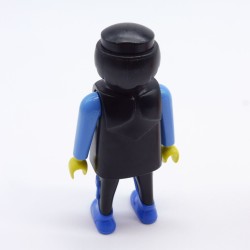 Playmobil Homme Moderne Noir et Bleu Plastron Noir Lunettes Bleues