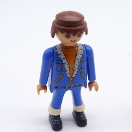 Playmobil 32932 Homme Bleu Col Orange Bottes Polaires