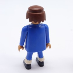 Playmobil Homme Bleu Col Orange Bottes Polaires