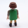 Playmobil Man Cowboy Green and Brown Red Collar