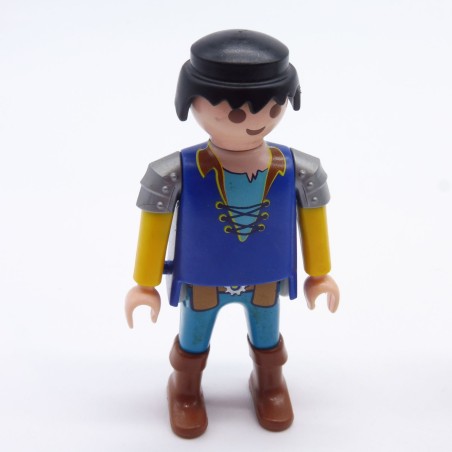 Playmobil 32940 Homme Chevalier Médiéval Bleu et Jaune Bottes Marrons