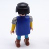 Playmobil Homme Chevalier Médiéval Bleu et Jaune Bottes Marrons