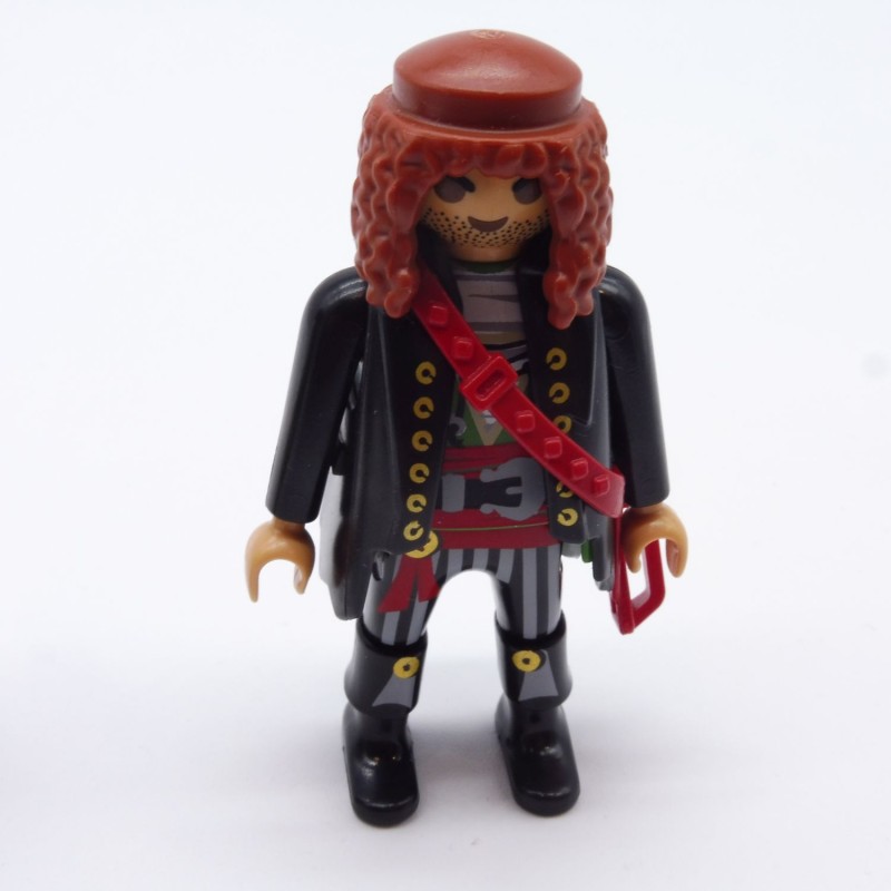 Playmobil 32945 Man Pirate Coat Black Belt Shoulder Strap Red