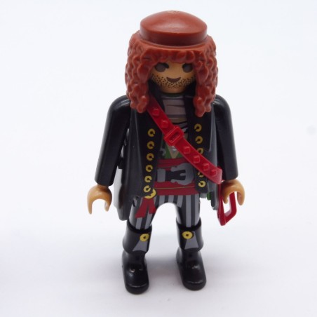 Playmobil 32945 Homme Pirate Manteau Noir Ceinture Bandoulière Rouge