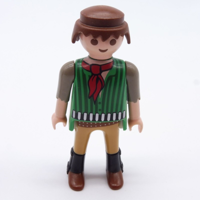 Playmobil 32953 Man Cowboy Green and Brown Red Collar