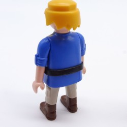 Playmobil Homme Chemise Bleue et Grise Rangers Marrons Ceinture Noire