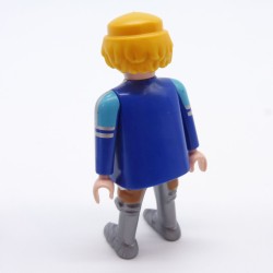 Playmobil Homme Chevalier Bleu et Marron Bottes Argent