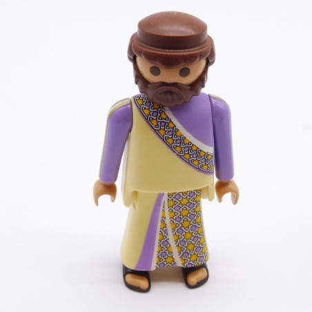 Playmobil 32974 Homme Noble Roi Robe Jaune Violet Doré