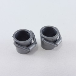 Playmobil 6665 Playmobil Lot de 2 Petits Seaux Gris pour Canon