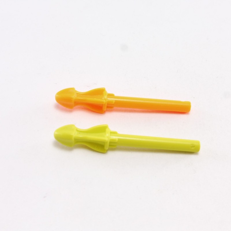 Playmobil 29912 Playmobil Lot de 2 Petits Projectiles de Baliste Jaune et Orange