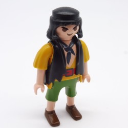 Playmobil 12400 Man Pirate Yellow Bermuda Green Vest Black Scarf Black