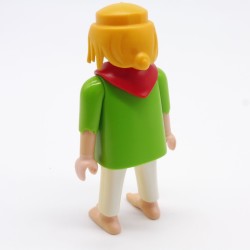 Playmobil Male Pirate Green Striped Pants Red Scarf Barefoot Yellowing