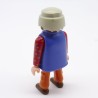 Playmobil Orange and Red Man with Blue Vest
