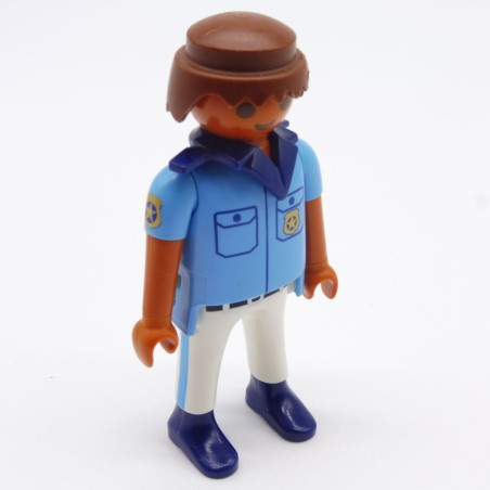 Playmobil 9355 Homme Policier Hispanique Blanc et Bleu