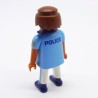 Playmobil Homme Policier Hispanique Blanc et Bleu
