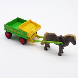 Playmobil 20452 Poney avec Chariot Poney Ranch