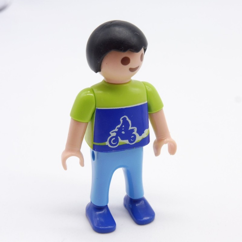 Playmobil 33117 Enfant Garçon Blue et Vert Moto Chaussures Bleues 4279 5495