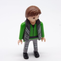 Playmobil 33256 Homme Vert et Gris Gilet Gris