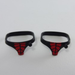 Playmobil 6151 Playmobil Set of 2 Black & Red Belts with 1 Picot front