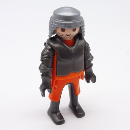 Playmobil 33278 Homme Chevalier Orange Armure Gris Foncé