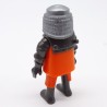 Playmobil Homme Chevalier Orange Armure Gris Foncé